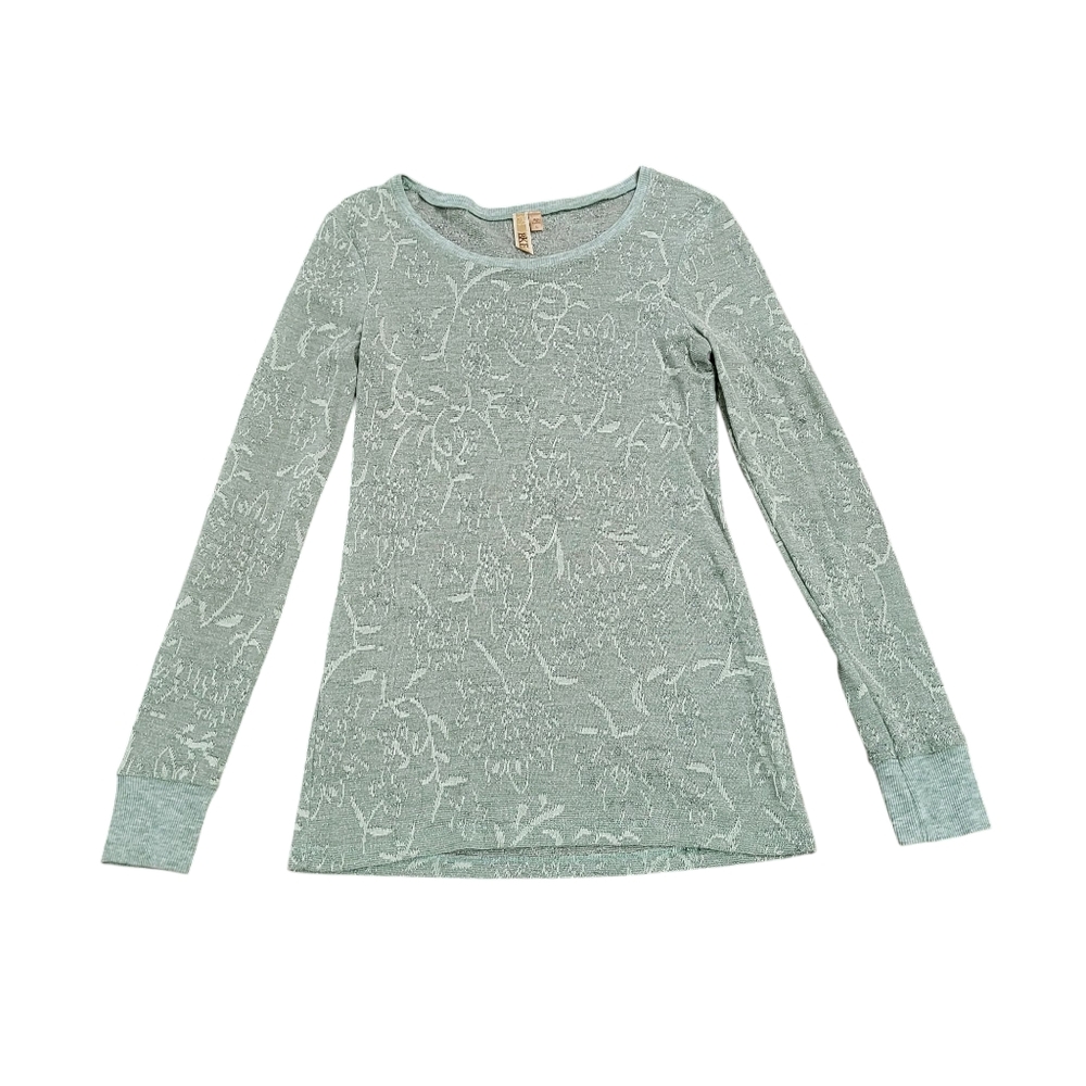 BKE Sheer Burnout Long Sleeve Layering Tee Shirt T-Shirt Size Large Top Y2k